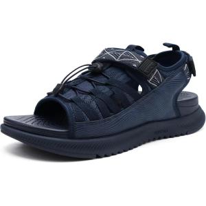 ONCAI Men Hiking Sandals, Arch Support Walking Sandals with Outdoor Orthotic Footbed for Plantar Fasciitis, Hombre Sandalias Recovery Sport Size 7-14(Dark Blue)