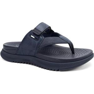ONCAI Mens Orthopedic Flip Flops Men’s Walking Sandals with Arch Support Sport Recovery Sandal for Man size 7-14(Darkblue)
