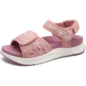 ONCAI Walking Sandals Women,Arch Support Hiking Sandals with Orthotic Outdoor Footbed for Plantar Fasciitis,Water Athletic Platform Sandalias Mujer with 3 Adjustable Strap (US Size 6-12)(Glitter Pink)