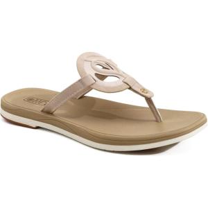 ONCAI Womens Flip Flops Fashion Flat Sandals Summer Vacations Casual Cute Slip On Dressys Sandals for Woman Size 6-11(Beige)