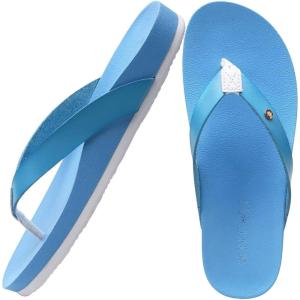 ONCAI Womens Flip Flops For Women Comfortable Strap Yoga Mat Non-Slip Women’s Thong Sandal Casual Summer Beach Slippers With Arch Support(Skyblue)