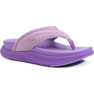 ONCAI Women’s Orthotic Cushion Flip Flops Recovery Walking Sandals for Women with Arch Support Summer Comfortable Slip On Flip Flops for Womans Size 6-12(Purple)