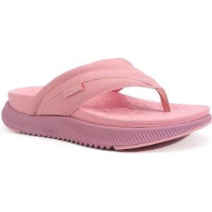 ONCAI Women’s Orthotic Cushion Flip Flops Recovery Walking Sandals for Women with Arch Support Summer Comfortable Slip On Flip Flops for Womans Size 6-12(Pink)