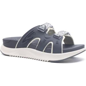 ONCAI Womens Orthotic Sandals Ladies Recovery Walking Slides Arch Support Plantar Fasciitis Comfort Orthopedic Soft Cushion Summer Adjustable Sandalias Size 6-12(Grey/White)