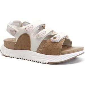 ONCAI Women’s Walking Sandals with Arch Support Hiking Athletic Sandals Woman Outdoor Cushion Footbed Water Summer Thick Rubber Soles Sandalias Mujer Size 6-12(Beige/White)