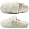imageONCAI Womens SlippersCute Fluff Sherpa Faux Fur Scuff Garden Clogs Slip on House Slippers with Polar Fleece Lining Memory Foam Footbed and IndoorOutdoor Rubber Hard Soless US Size 611