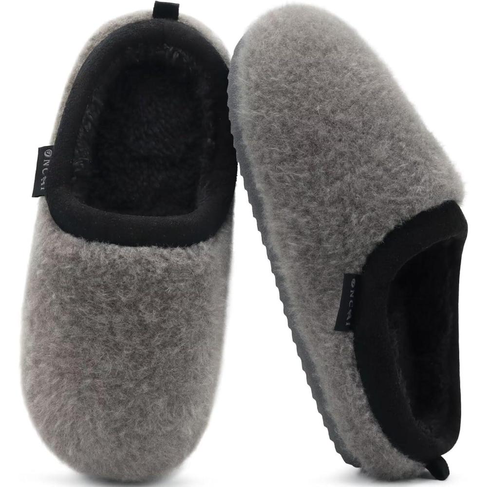 imageONCAI Womens Fuzzy Slippers Cozy Winter Warm Indoor Outdoor Bedroom House ShoesGrey