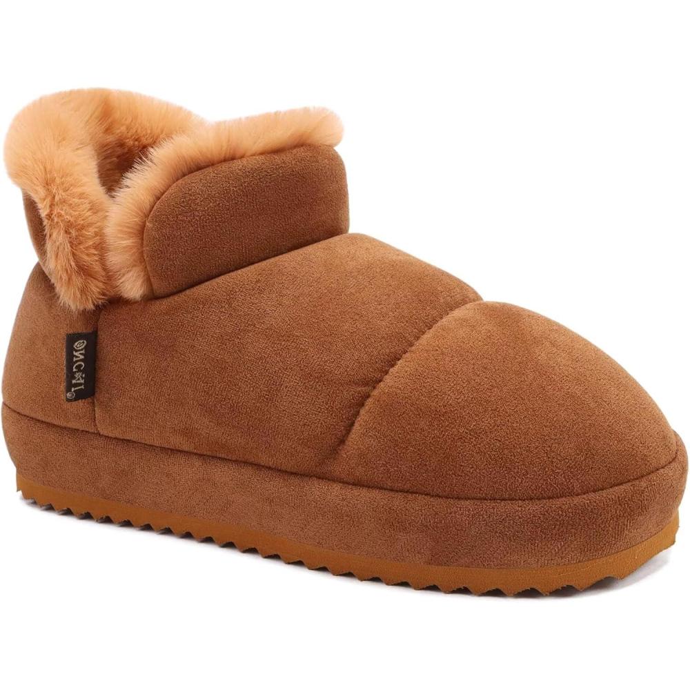 imageONCAI Womens Slippers House Slippers for Woman Slipper Boots for Women Ladies Winter Fuzzy Warm Bootie Indoor Outdoor