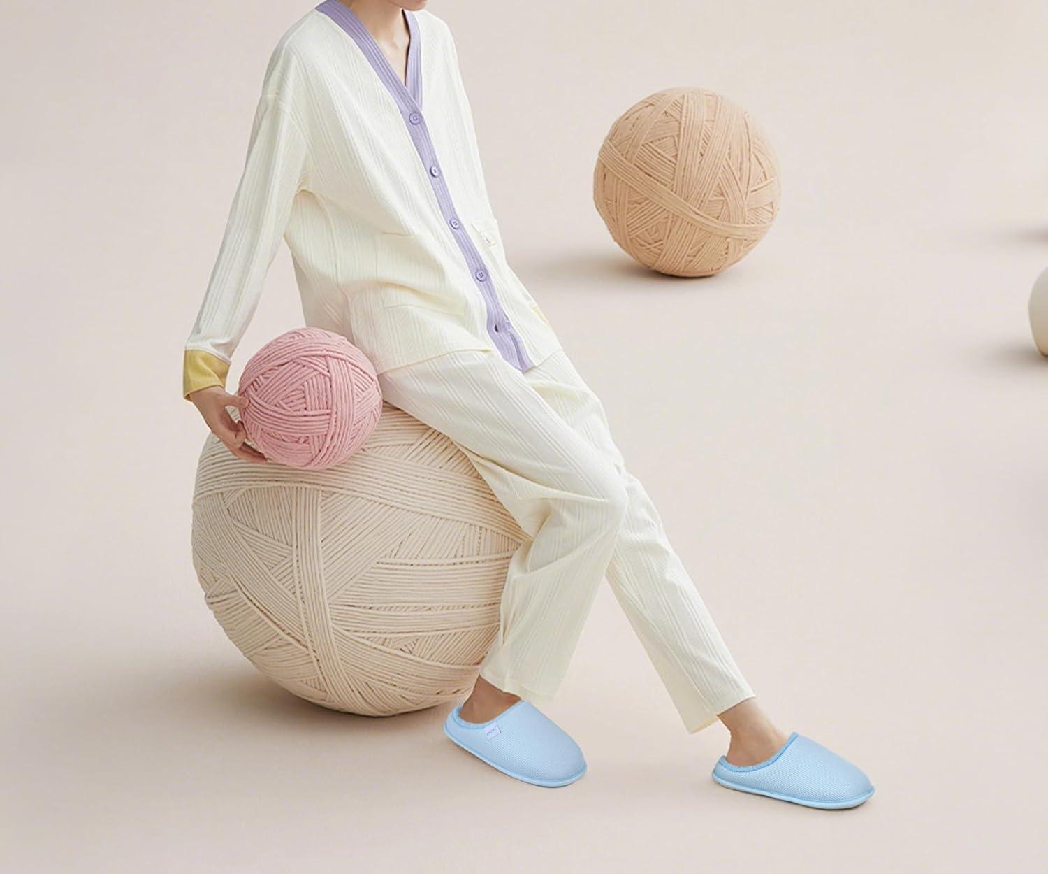 imageONCAI Womens House Slippers in Blue US Size 85 and Mens House Slippers in Black US Size 10