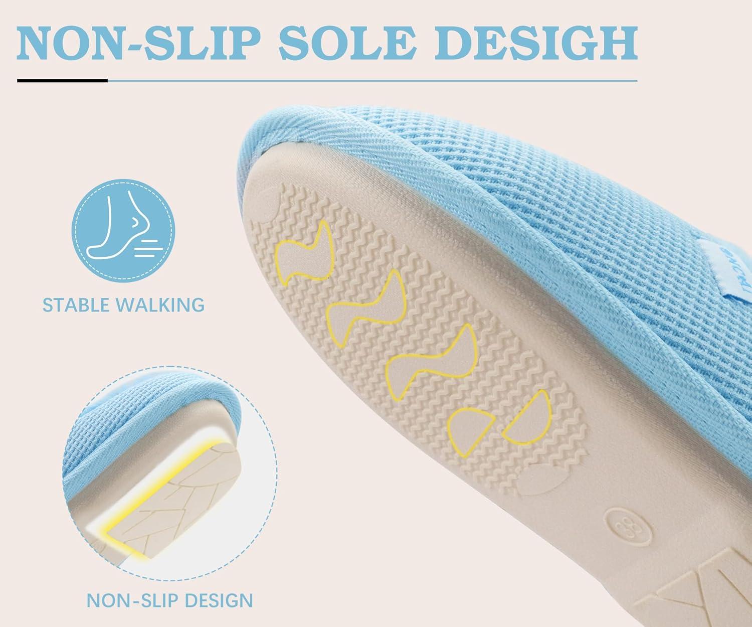 imageONCAI Womens House Slippers in Blue US Size 85 and Mens House Slippers in Black US Size 10