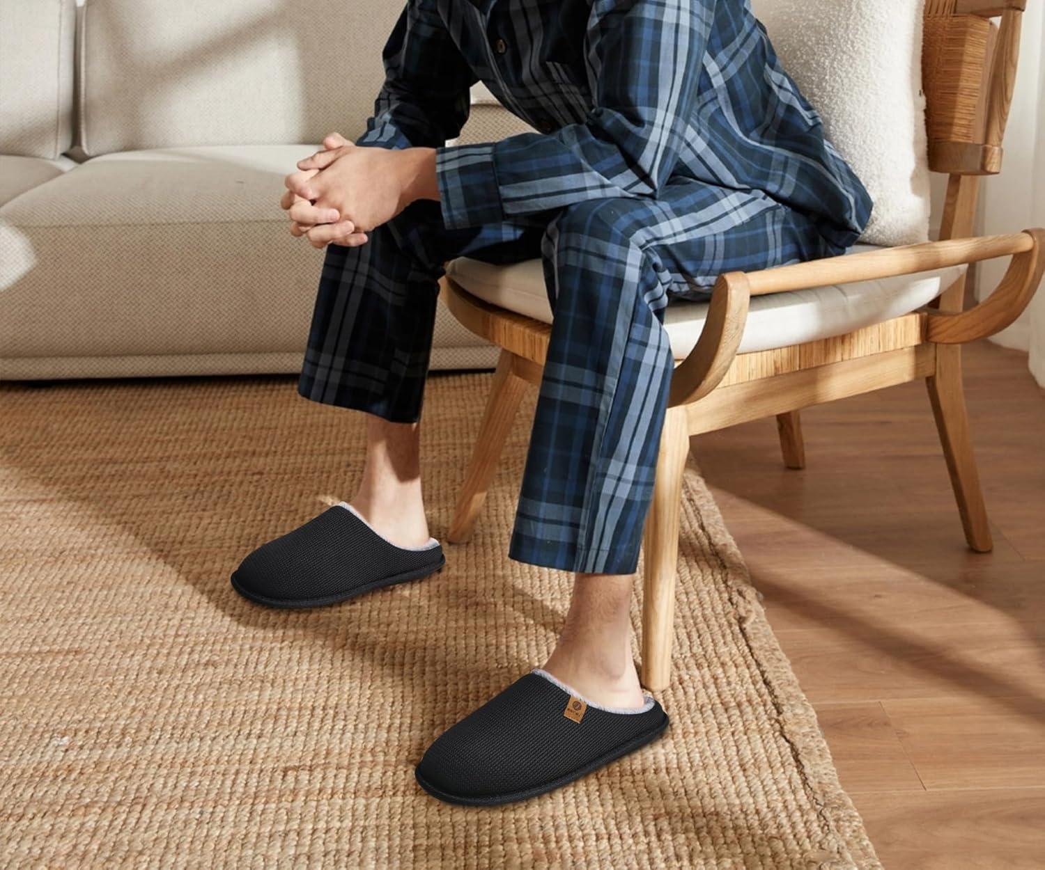 imageONCAI Womens House Slippers in Blue US Size 85 and Mens House Slippers in Black US Size 10