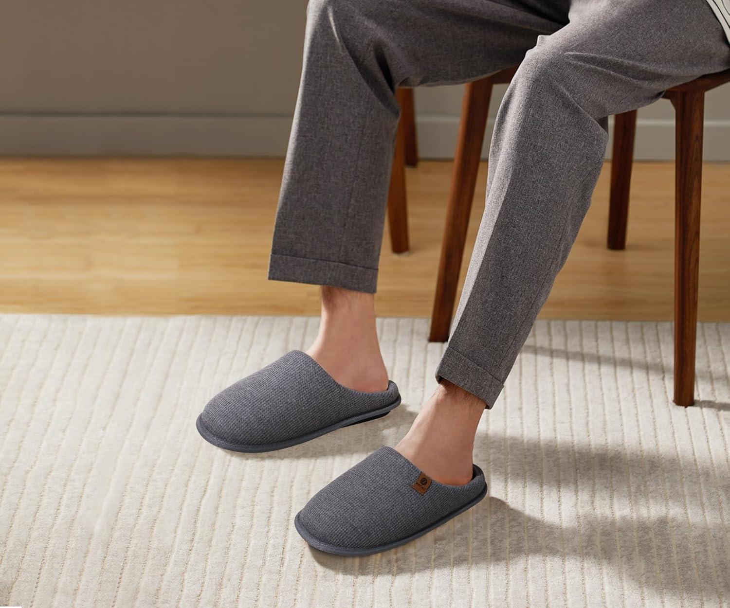 imageONCAI Womens House Slippers in Purple US Size 9 and Mens House Slippers in Gray US Size 13