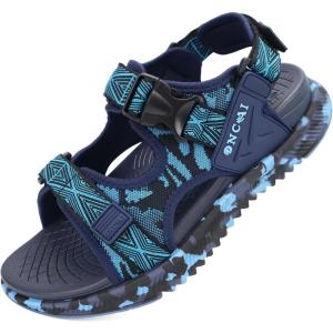 ONCAI Men’s Hiking Sandals，Arch Support Orthopedic Recovery Walking Sandal with Adjustable Strap Outdoor Summer Water Camouflage Mesh Athletic Sports Shoes US Size 7-15(Blue-camo)