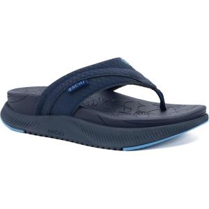 ONCAI Women’s Orthotic Cushion Flip Flops Recovery Walking Sandals for Women with Arch Support Summer Comfortable Slip On Flip Flops for Womans Size 6-12(Navy)