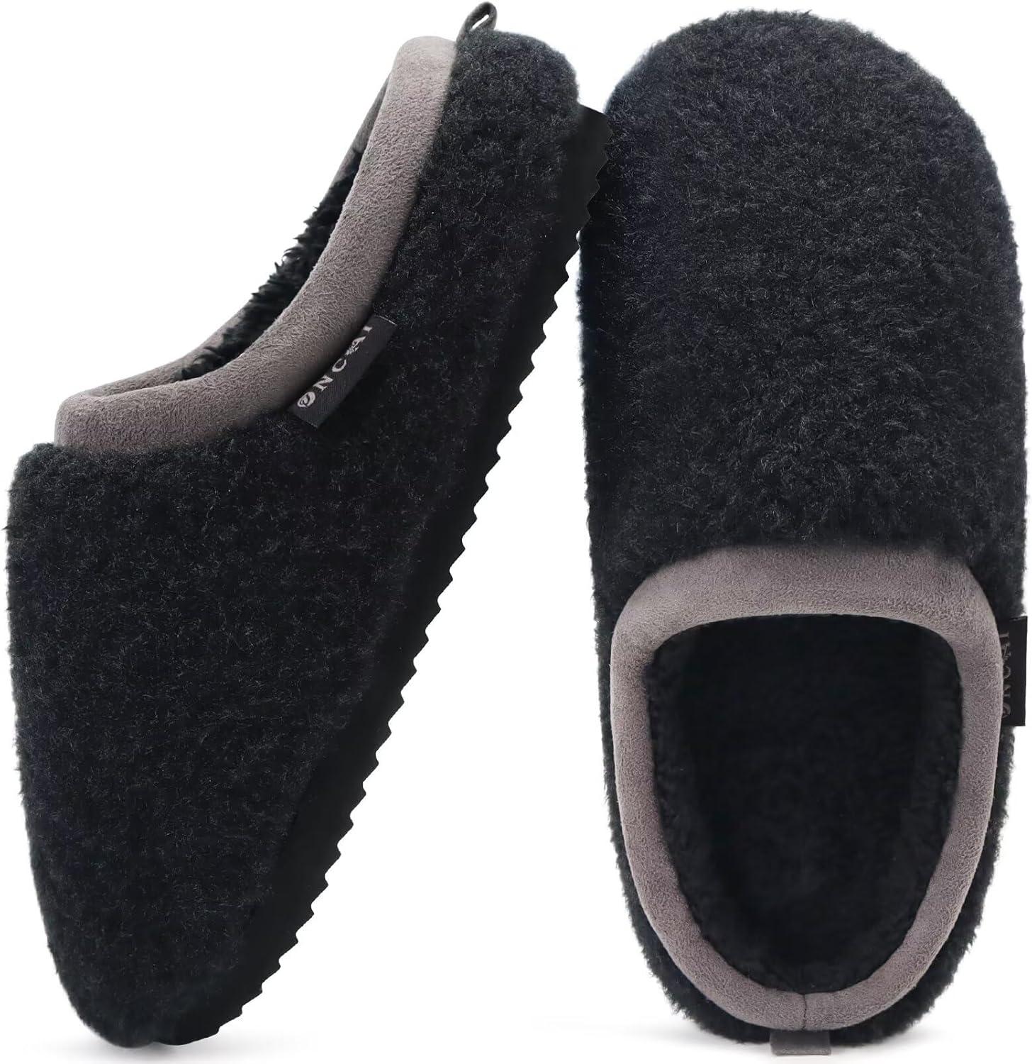 imageONCAI Womens House Fuzzy Slippers Cozy Winter Warm Indoor Outdoor Bedroom Shoes Size 511Black