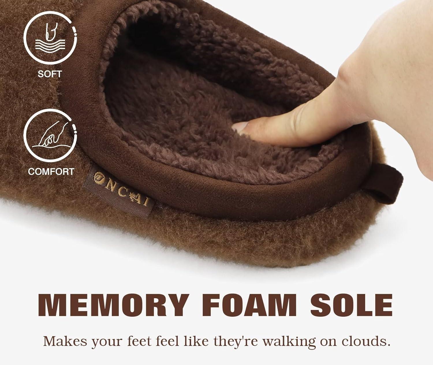 imageONCAI Womens House Fuzzy Slippers Cozy Winter Warm Indoor Outdoor Bedroom Shoes Size 511Brown