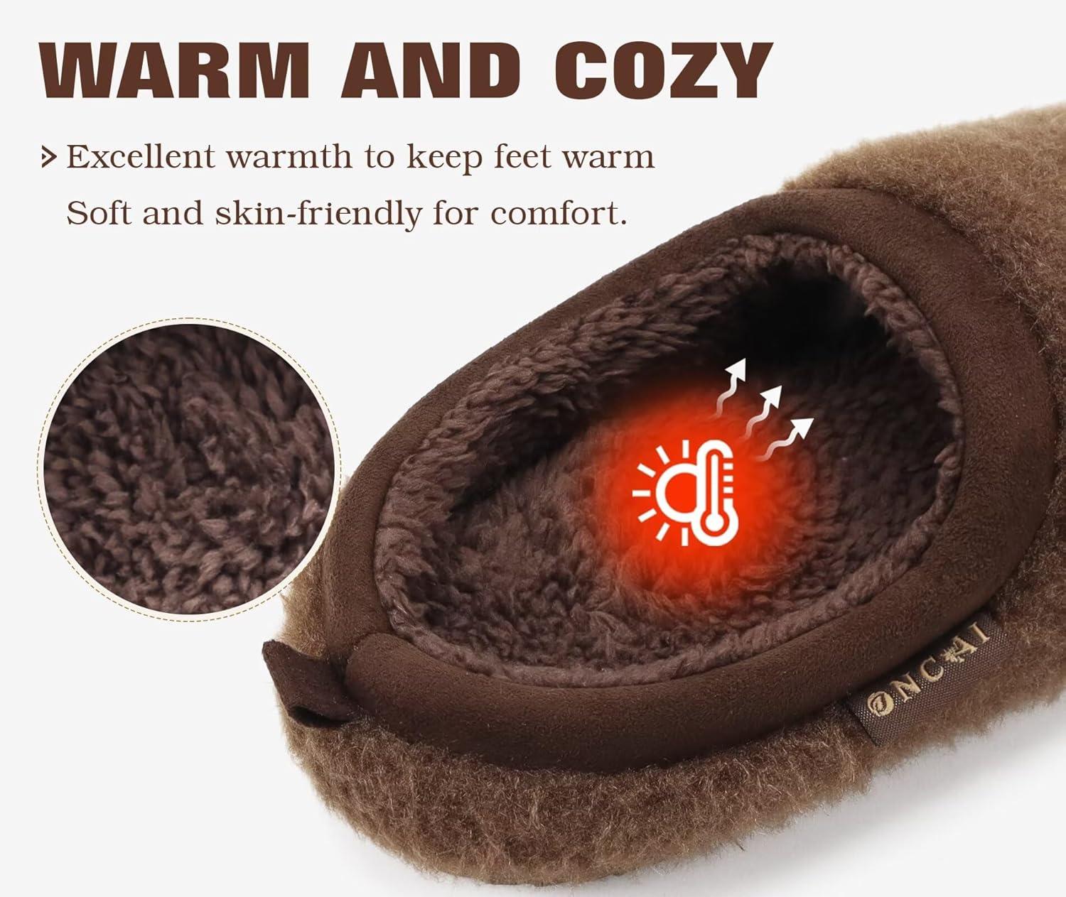 imageONCAI Womens House Fuzzy Slippers Cozy Winter Warm Indoor Outdoor Bedroom Shoes Size 511Brown
