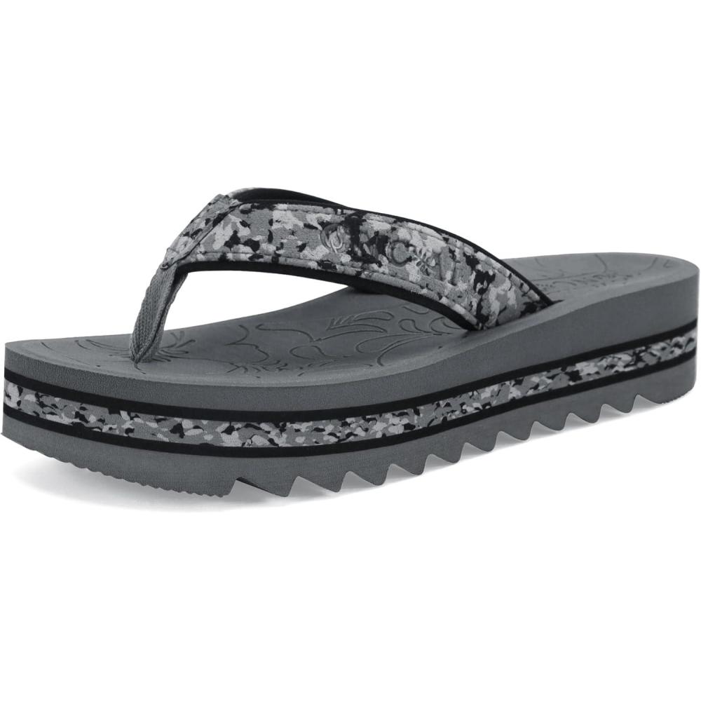 imageONCAI Womens Flip FlopsFashion Platform Wedge Sandals for Woman Trendy Casual Ladies Sandalias Mujer Summer Beach Outdoor Chunky Comfort Yoga Mat Rubber Soles US Size 511Grey