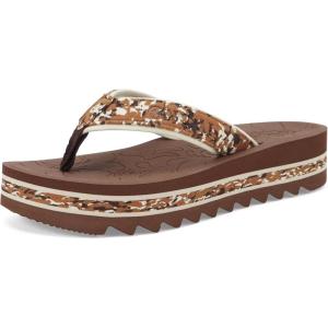 ONCAI Women’s Flip Flops,Fashion Platform Wedge Sandals for Woman Trendy Casual Ladies Sandalias Mujer Summer Beach Outdoor Chunky Comfort Yoga Mat Rubber Soles US Size 5-11(Brown)