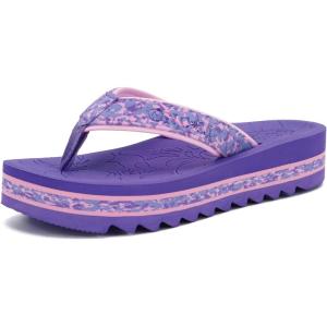 ONCAI Women’s Flip Flops,Fashion Platform Wedge Sandals for Woman Trendy Casual Ladies Sandalias Mujer Summer Beach Outdoor Chunky Comfort Yoga Mat Rubber Soles US Size 5-11(Purple)
