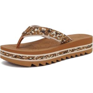 ONCAI Women’s Flip Flops,Fashion Platform Wedge Sandals for Woman Trendy Casual Ladies Sandalias Mujer Summer Beach Outdoor Chunky Comfort Yoga Mat Rubber Soles US Size 5-11(Khaki)