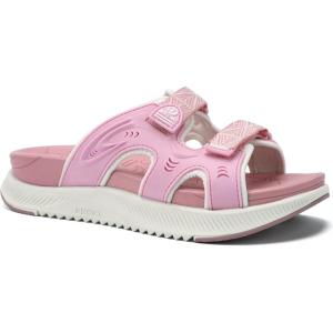 ONCAI Womens Orthotic Sandals Ladies Recovery Walking Slides Arch Support Plantar Fasciitis Comfort Orthopedic Soft Cushion Summer Adjustable Sandalias Size 6-12(Pink/White)