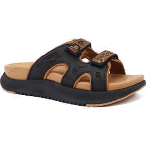 ONCAI Womens Orthotic Sandals Ladies Recovery Walking Slides Arch Support Plantar Fasciitis Comfort Orthopedic Soft Cushion Summer Adjustable Sandalias Size 6-12(Khaki/Black)