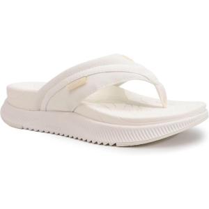 ONCAI Women’s Orthotic Cushion Flip Flops Recovery Walking Sandals for Women with Arch Support Summer Comfortable Slip On Flip Flops for Womans Size 6-12(White)