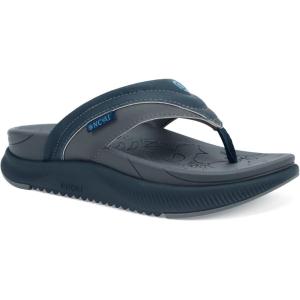ONCAI Women’s Orthotic Flip Flops Recovery Walking Sandals for Women with Arch Support for Plantar Fasciitis Summer Comfortable Cushion Platform Slip-On Indoor Outdoor Size 6-12(Dark Blue/Grey)