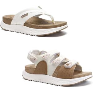ONCAI Set of 2 Pairs – US Size 8 Women’s Orthotic Cushion Flip Flops Recovery Walking Sandals (BeigeWhite) Women’s Hiking Sandals with Arch Support Walking Sports Sandals (BeigeWhite)